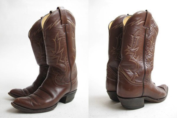 Tony Lama ビンテージ トニーラマ ウエスタンブーツ 茶 23cm~23.5cm レディース 靴 中古 d39-34-0040拍卖