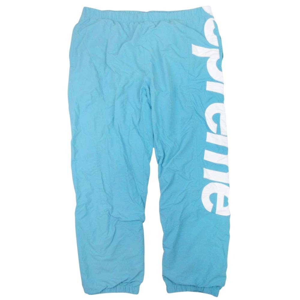 美品 21SS シュプリーム SUPREME Spellout Track Pant スペルアウト トラックパンツ ナイロンパンツ ボトムス サイズXL 青 ブルー メンズ拍卖
