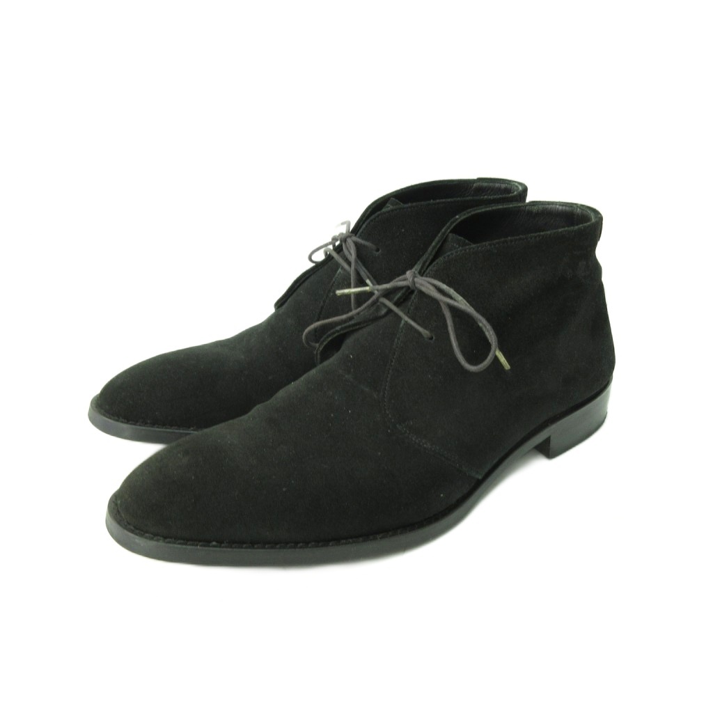 キタムラ Kitamura スエード チャッカ ブーツ 黒 ブラック 26 メンズ拍卖