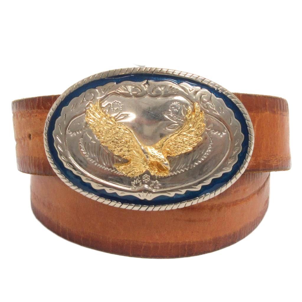 ゼロ バイ ローグス ZERO BY ROGUES ベルト ハトメ 5穴 イーグル レザー 茶 ブラウン 小物 メンズ拍卖