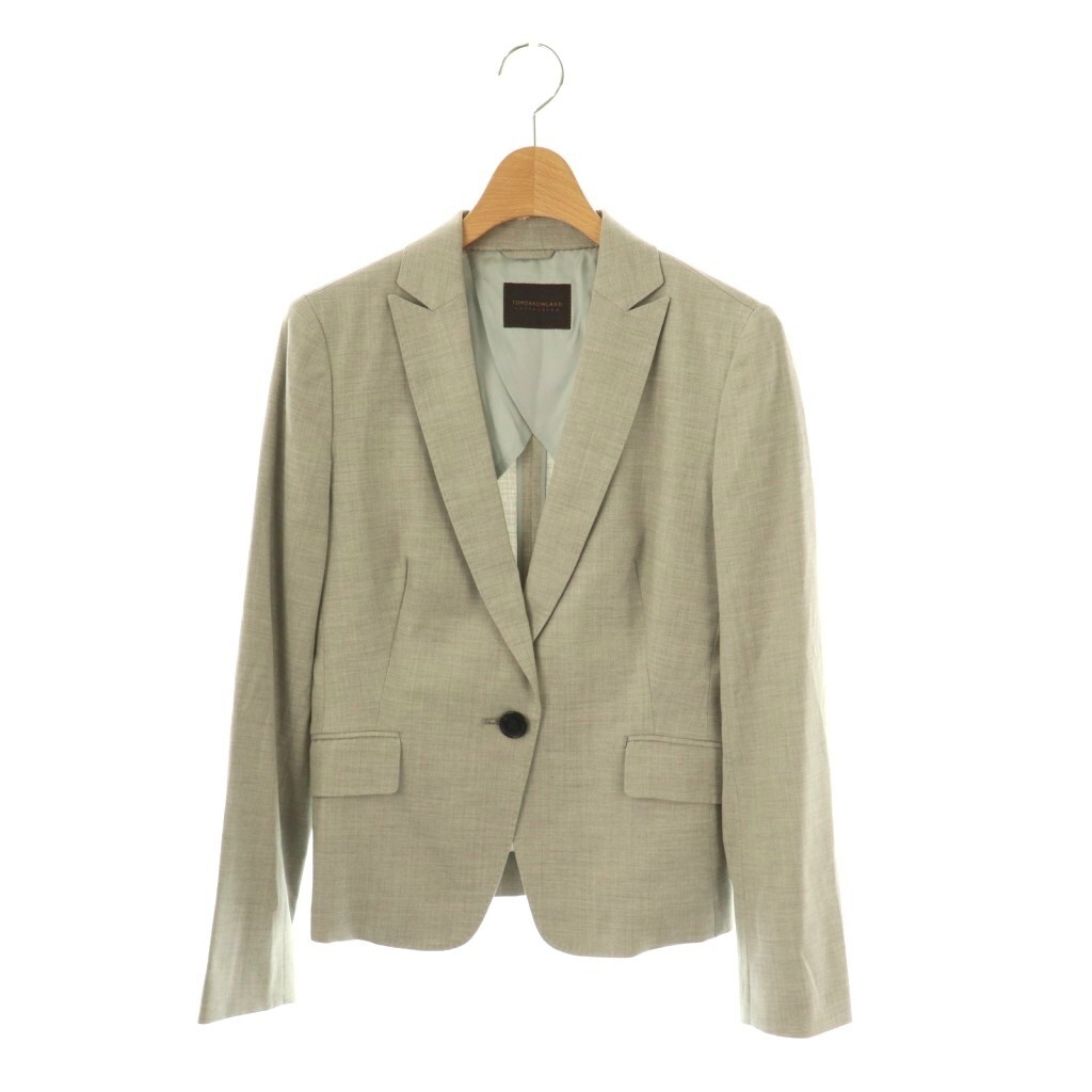 トゥモローランドコレクション TOMORROWLAND collection ウール テーラードジャケット 36 グレー /ES ■OS レディース拍卖