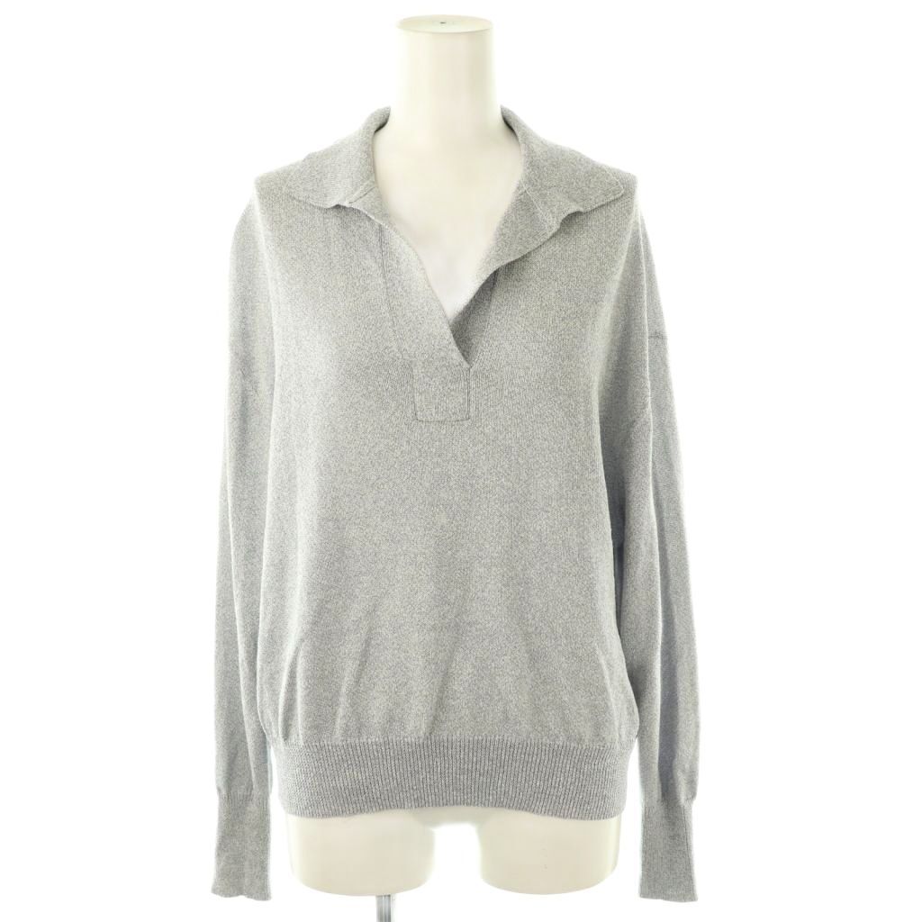 ヒューマンウーマン HUMAN WOMAN 25SS ペーパーヤーンセーラーカラートップス ニット セーター M 紫 パープル /AT ■OS レディース拍卖