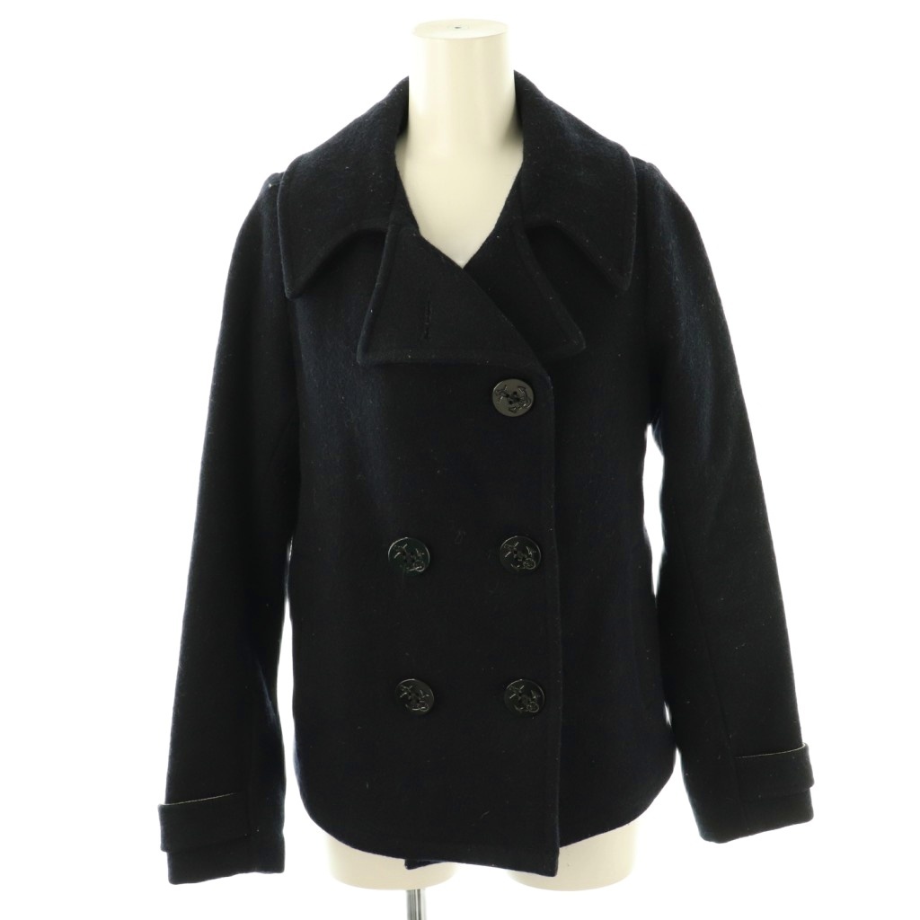 フィデリティ FIDELITY シップス 別注 Pコート ウール メルトン ショート M 紺 ネイビー /AT ■OS ■GY48 レディース拍卖