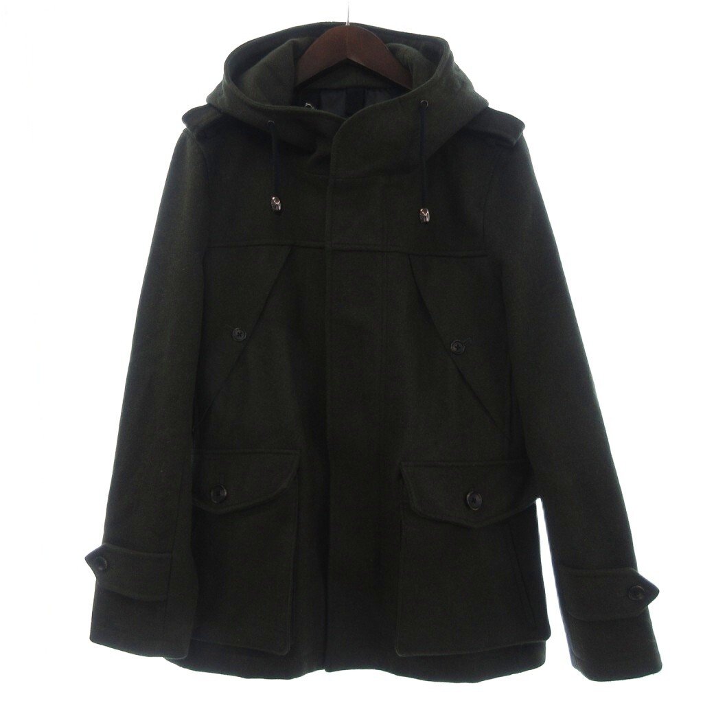 ハムネット HAMNETT コート ジャケット フーデッド ジップアップ M カーキ ■GY99 メンズ拍卖