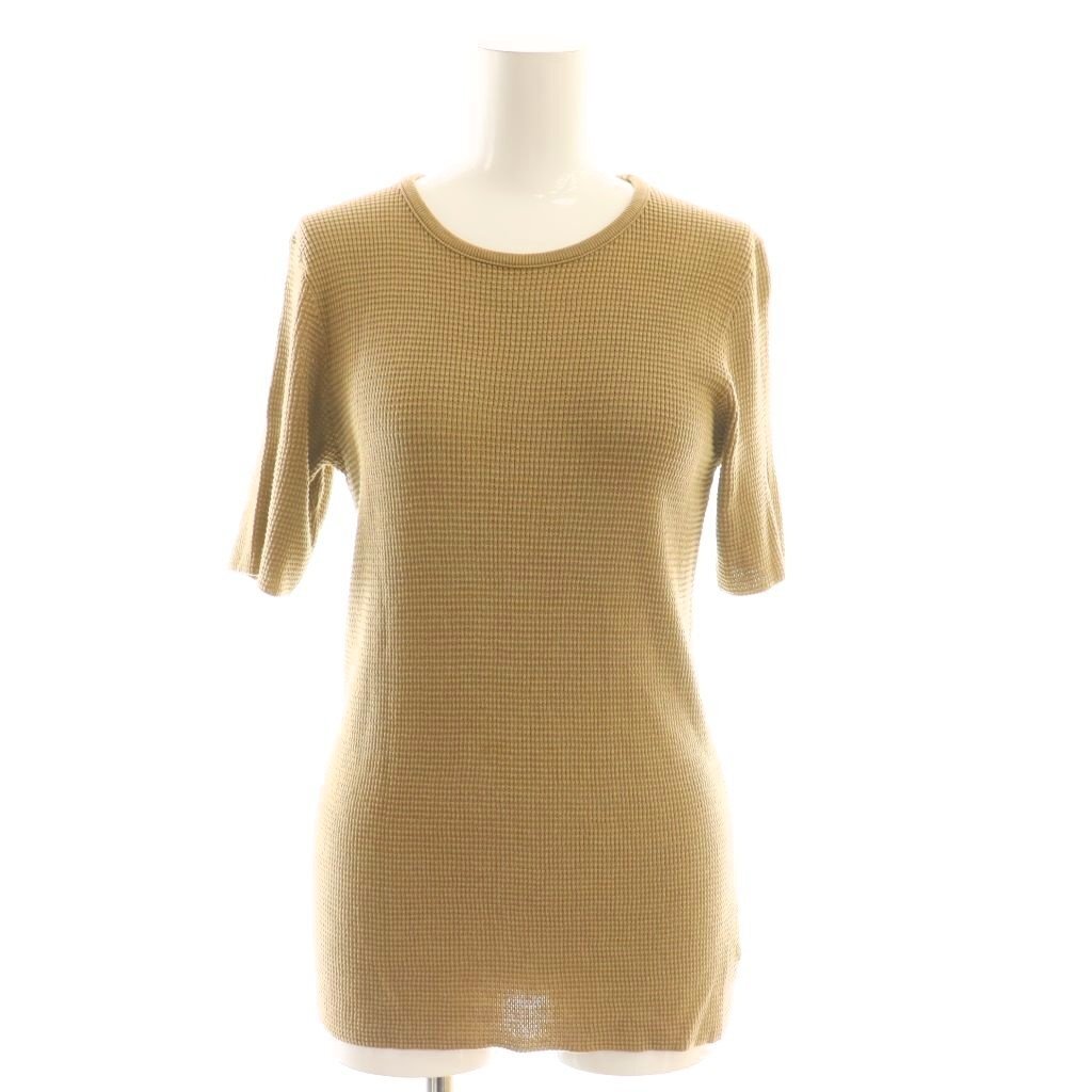 ギャルリーヴィー GALERIE VIE トゥモローランド ニット カットソー 半袖 コットン S ベージュ /NR レディース拍卖