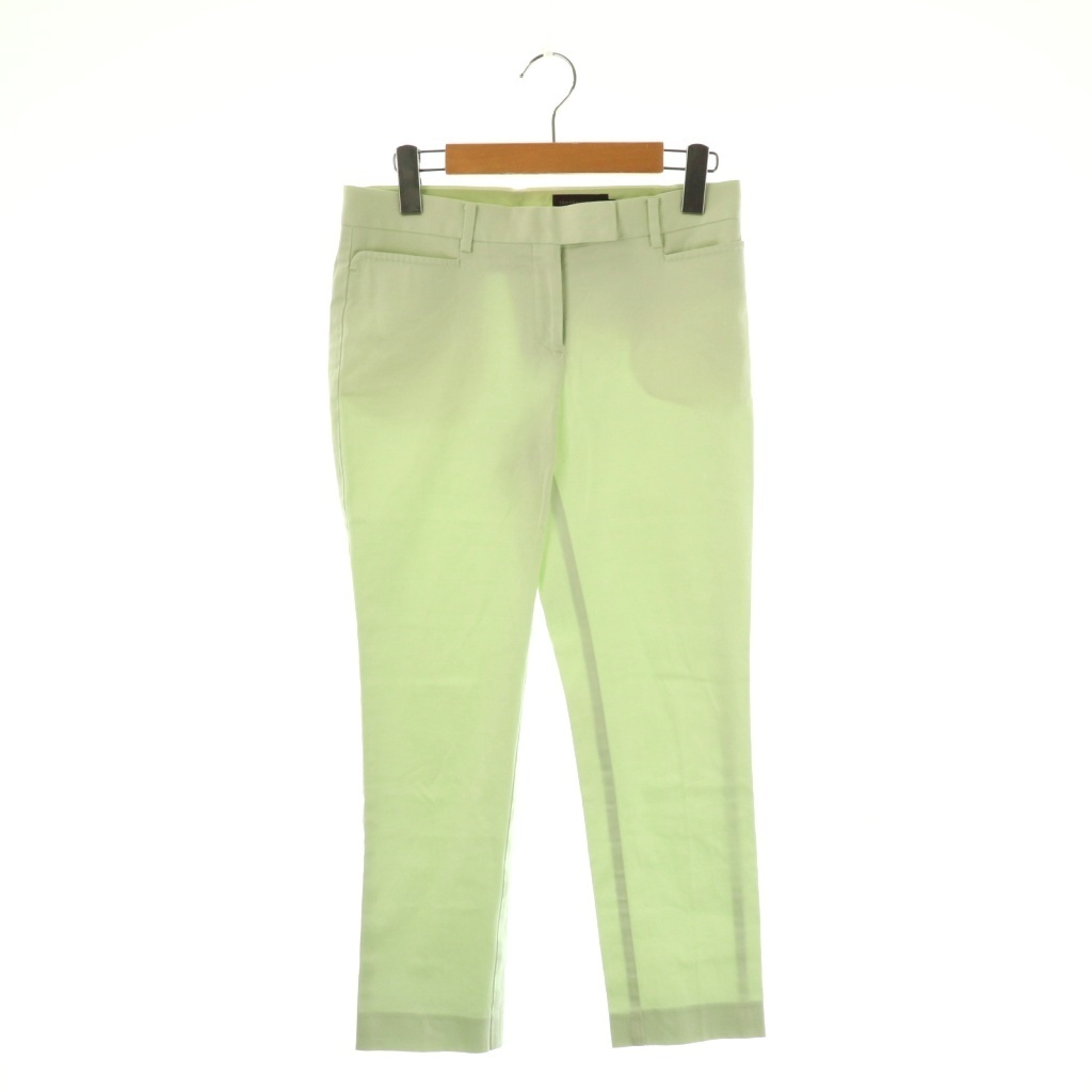 トゥモローランドコレクション TOMORROWLAND collection クロップドパンツ スリム 36 ミントグリーン /ES ■GY48 レディース拍卖