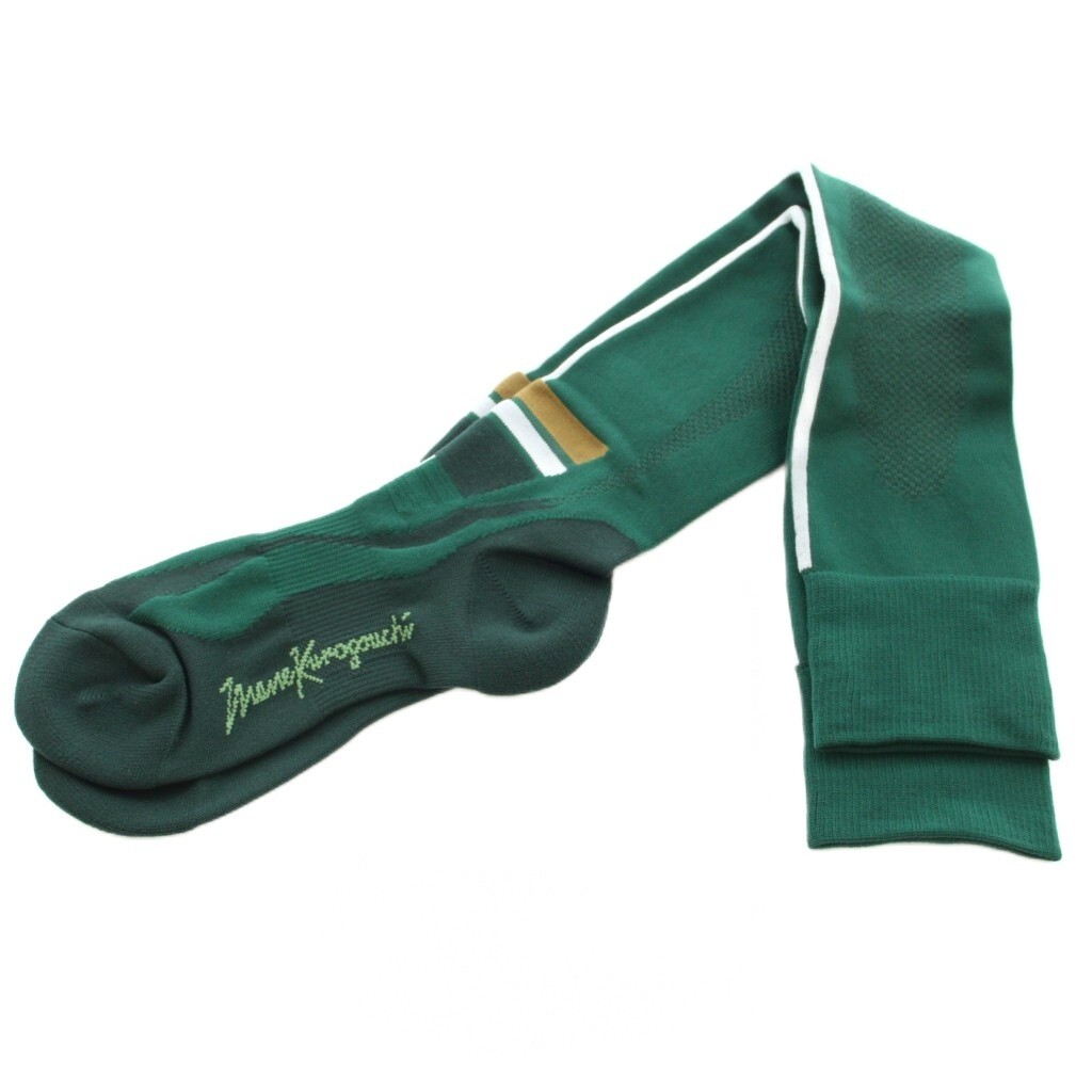 未使用品 マメクロゴウチ Mame Kurogouchi Knee High Sport Socks ニーハイスポーツソックス 靴下 F 緑 グリーン MM22FW AC312拍卖