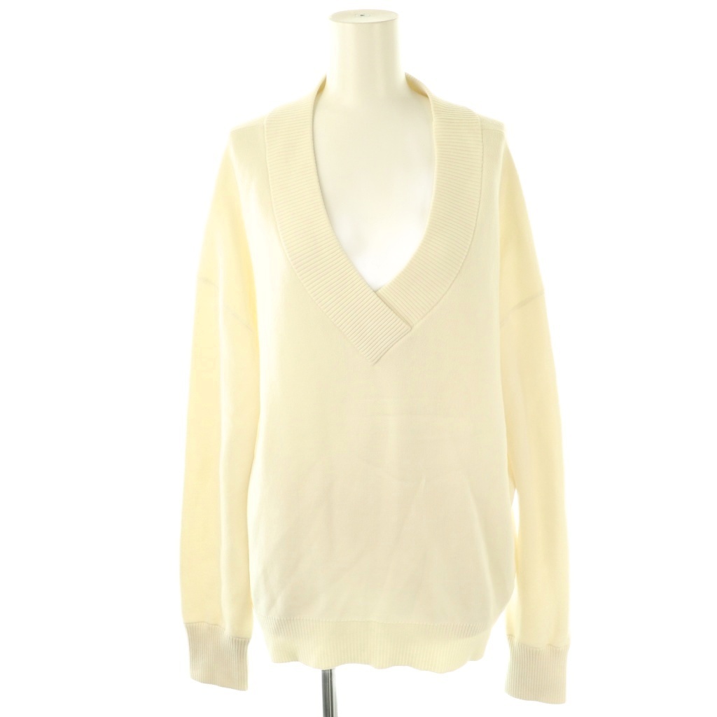 スピック&スパン Spick&Span 21SS コットン混 ニット セーター 長袖 オフホワイト /ES レディース拍卖