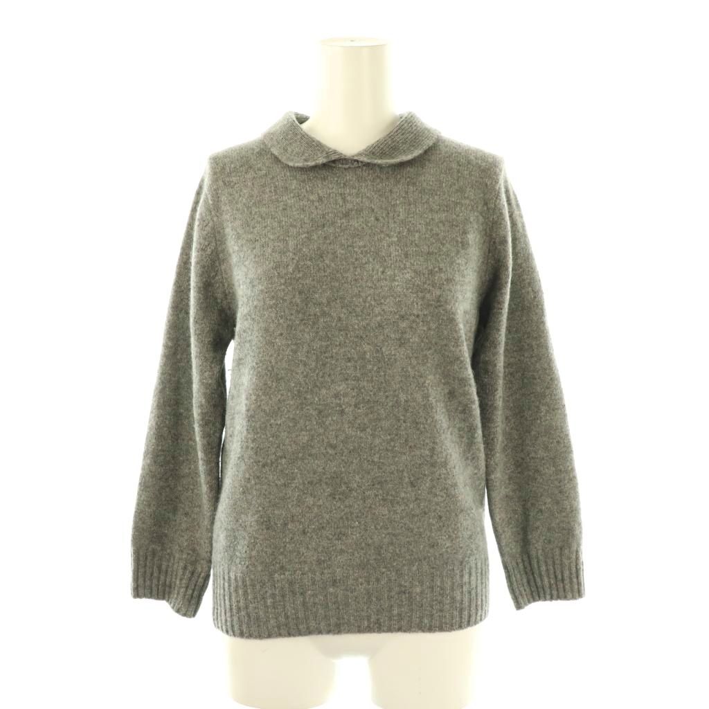 マーガレットハウエル MARGARET HOWELL CASHMERE WOOL POLO JUMPER ポロカラーニット セーター 長袖 2 グレー /HK ■OS レディース拍卖