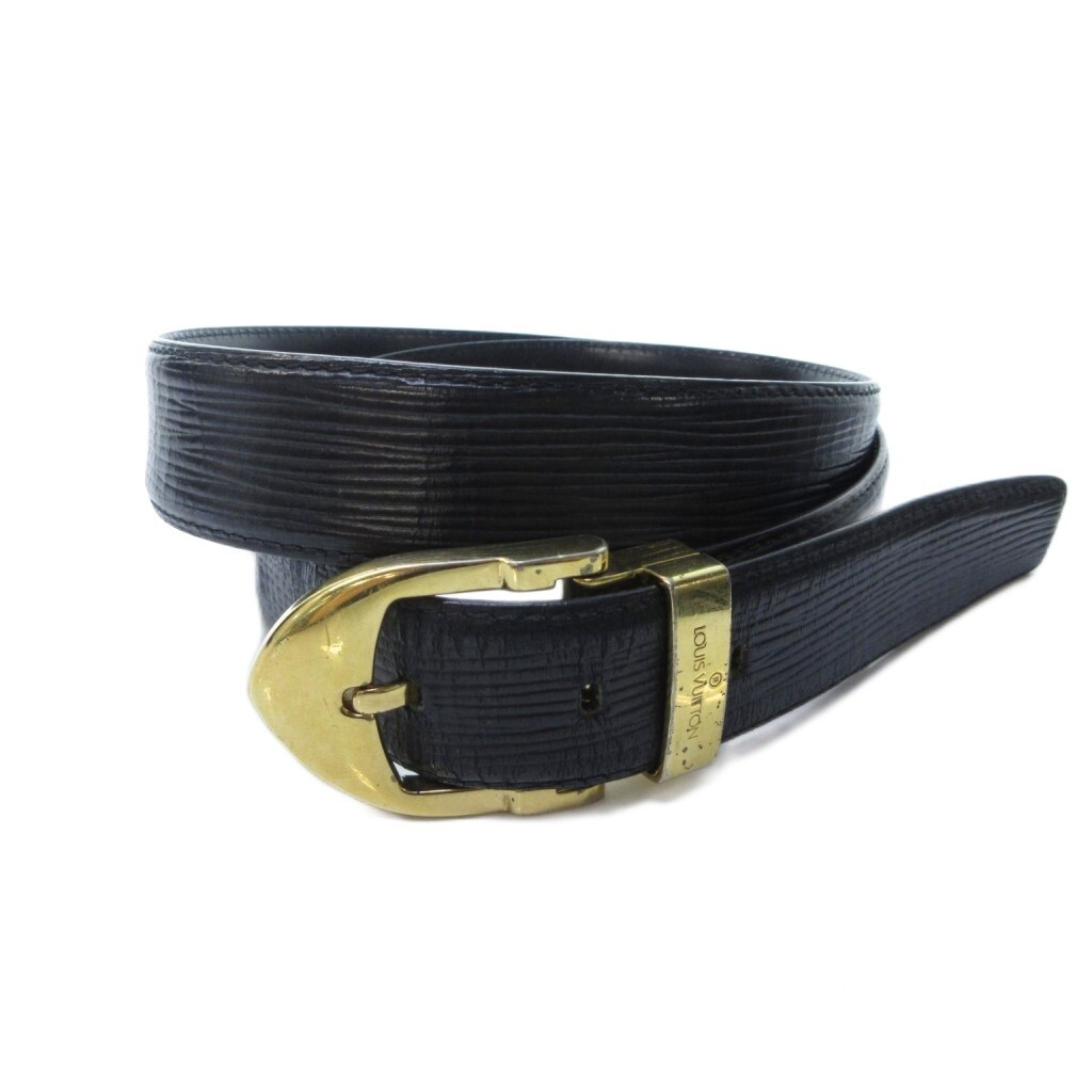ルイヴィトン LOUIS VUITTON エピ サンチュール クラシック ベルト レザー 黒 ブラック M6833 IBO81拍卖