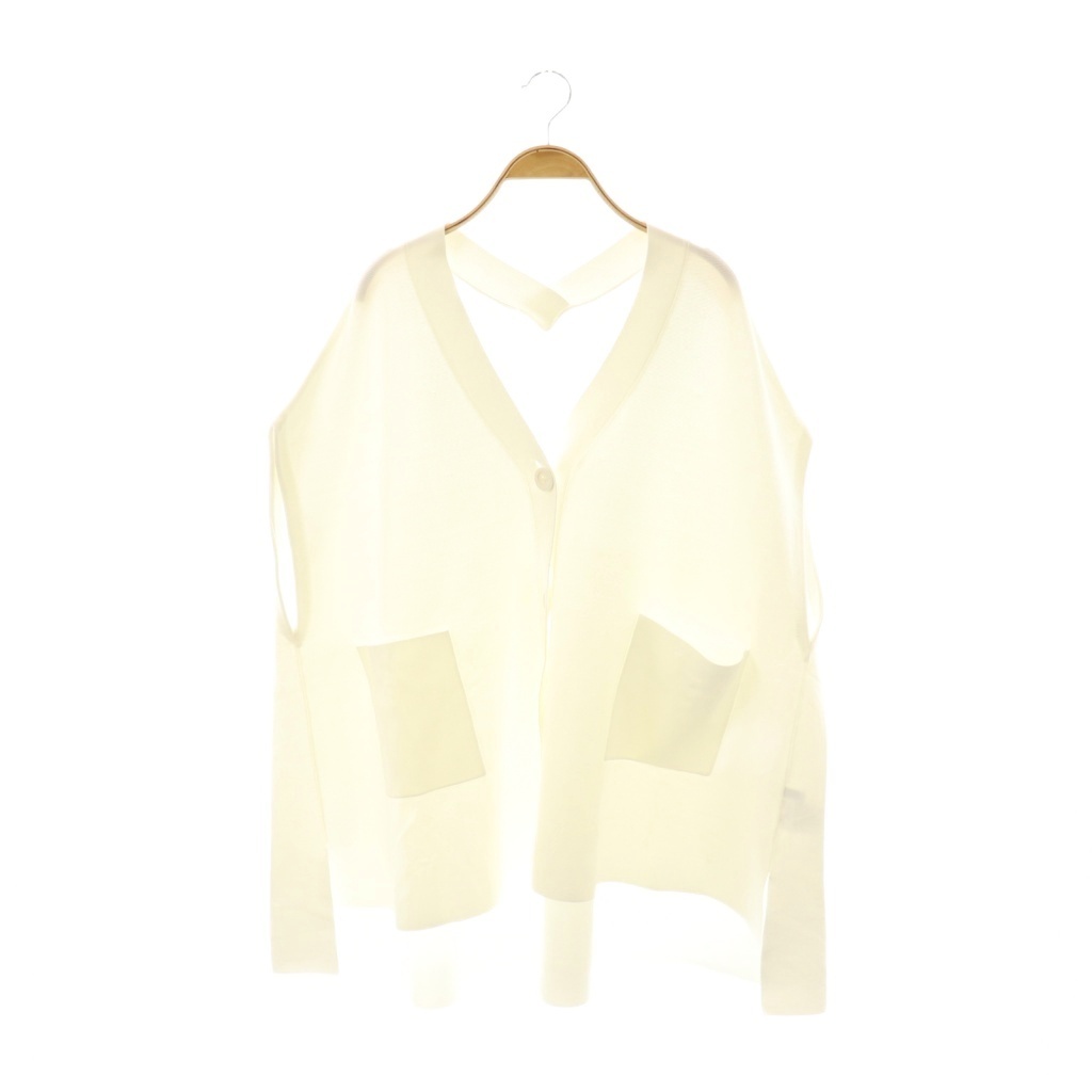 アドーア ADORE 23SS ドライストレッチカーディガン ニット フレンチスリーブ 38 ホワイト /HK ■OS レディース拍卖