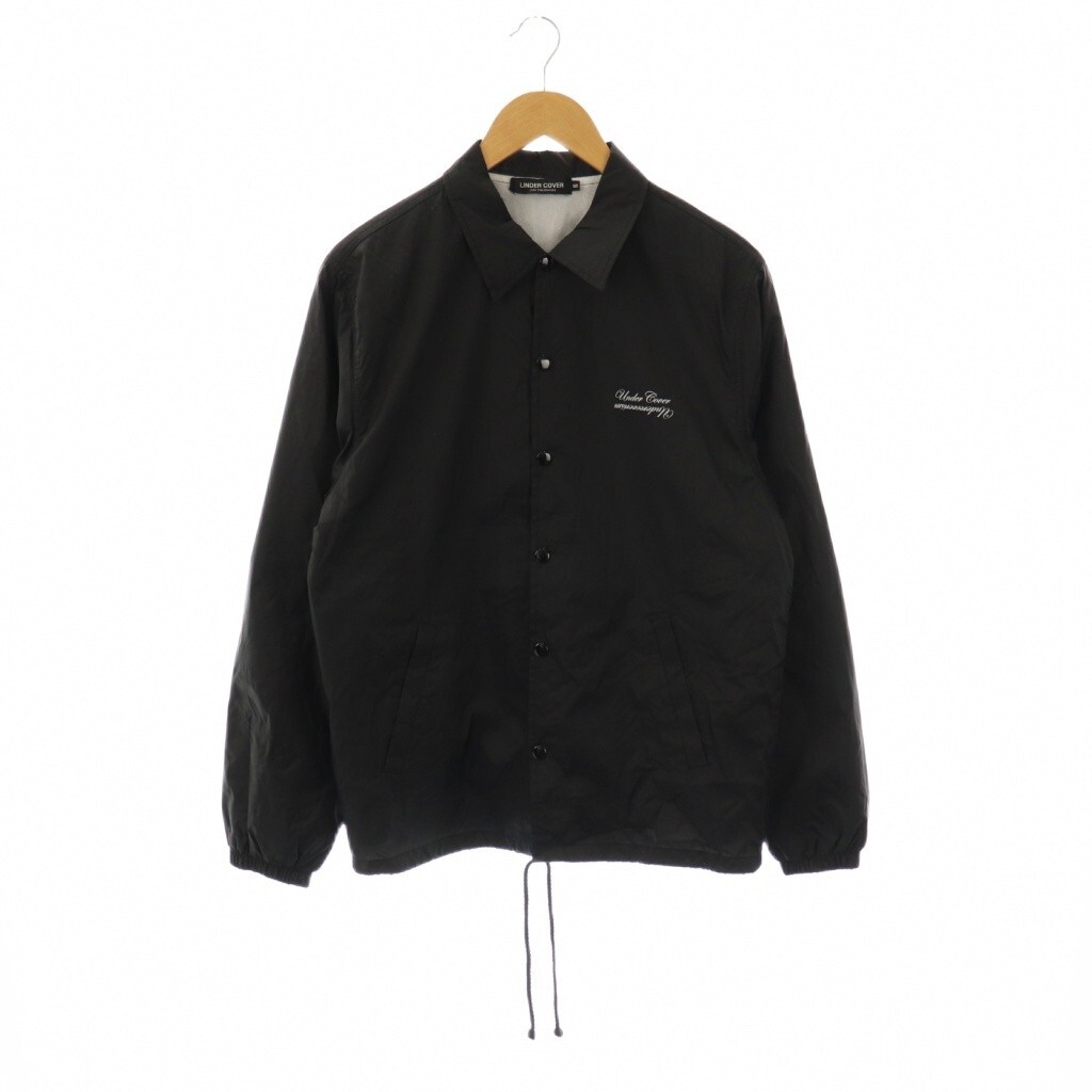 アンダーカバー UNDERCOVER ジャケット ブルゾン ロゴ ステンカラー S 黒 白 N9205 /CX ■GY53 メンズ拍卖