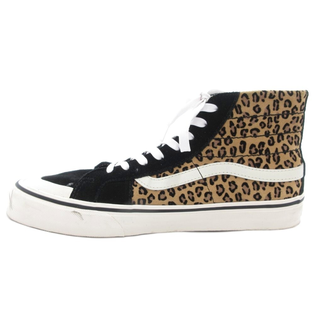 バンズ VANS オールドスクール OLDSKOOL ハイカットスニーカー シューズ レオパード柄 500714 28cm スエード 黒 ブラック拍卖