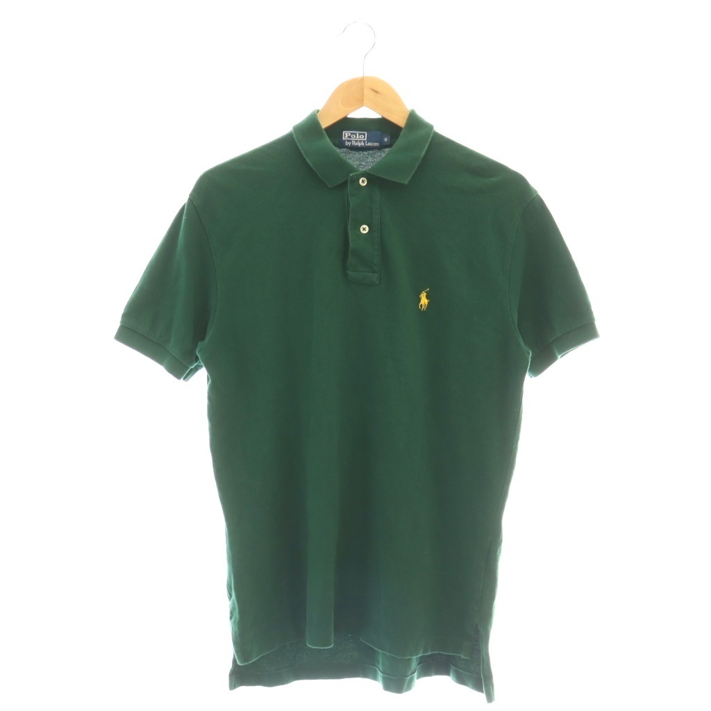 ポロ バイ ラルフローレン Polo by Ralph Lauren ポロシャツ 半袖 ポニー刺繍 S グリーン /DF ■GY53 メンズ拍卖