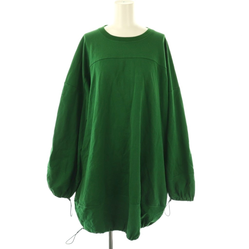 ナゴンスタンス nagonstans Compact Sweat ベールボールチュニック プルオーバー 38 グリーン /DF ■OS レディース拍卖