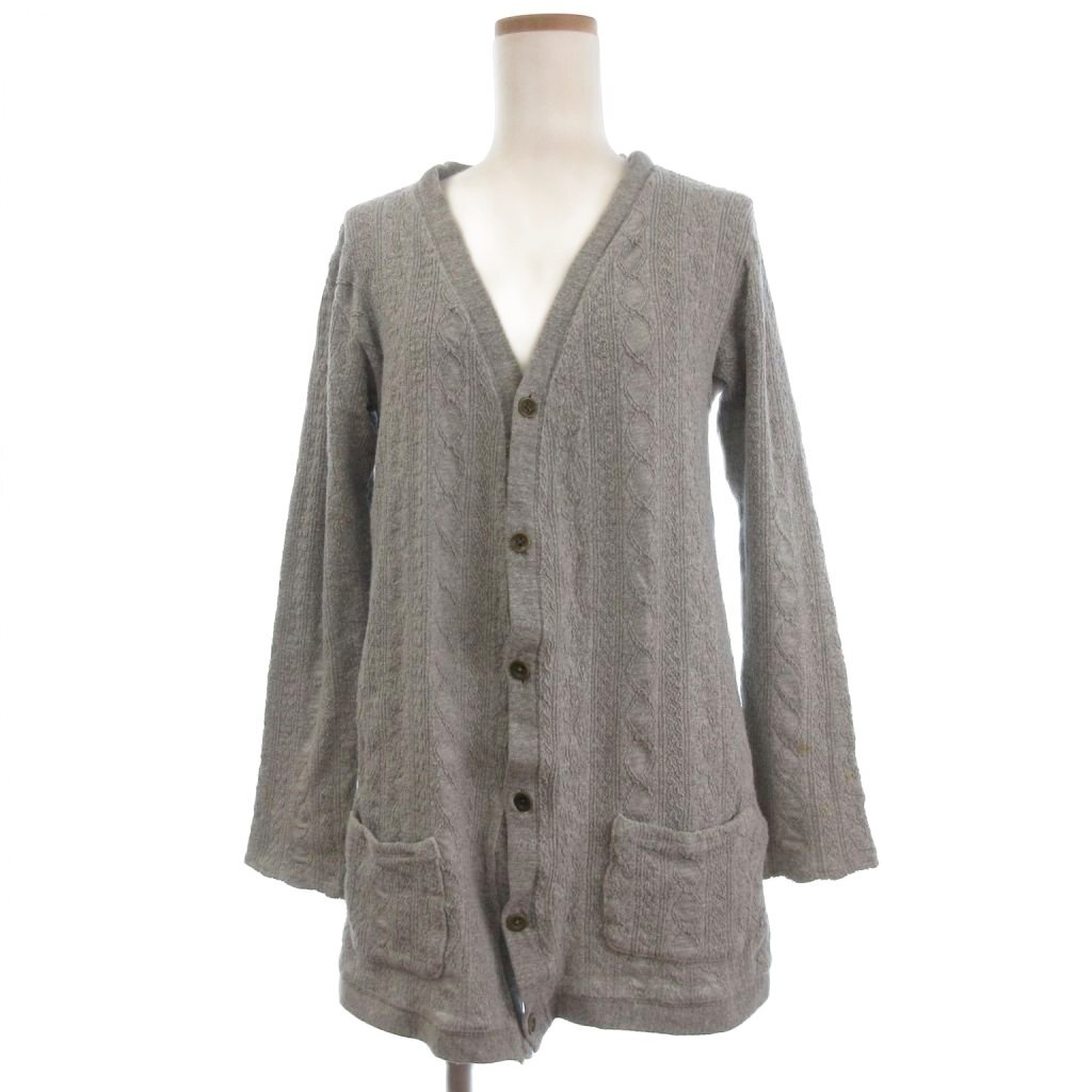 キャピタル kapital カーディガン ロング Vネック 長袖 XS グレー レディース拍卖