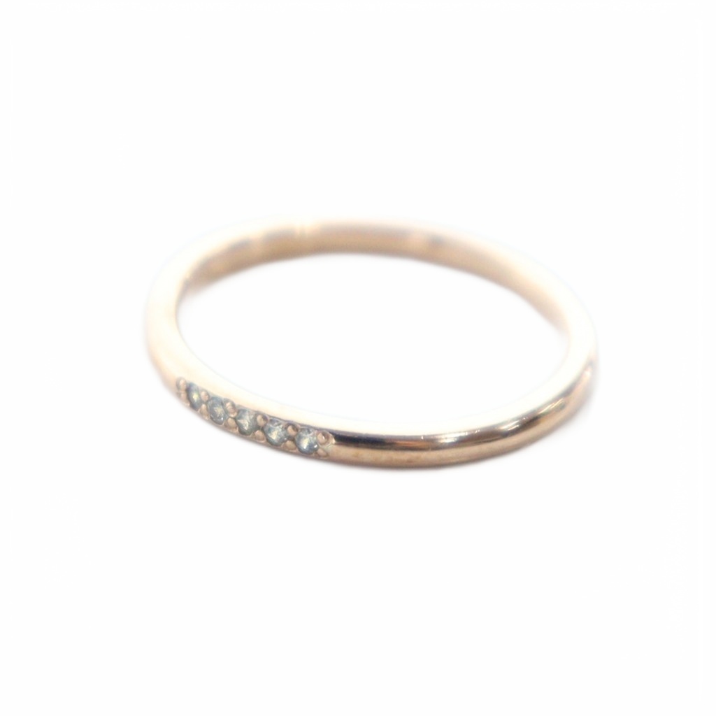 エテ ete 指輪 リング アクセサリー ラインストーン Silver925 9号 ピンクゴールド色 ■GY18 /MQ レディース拍卖