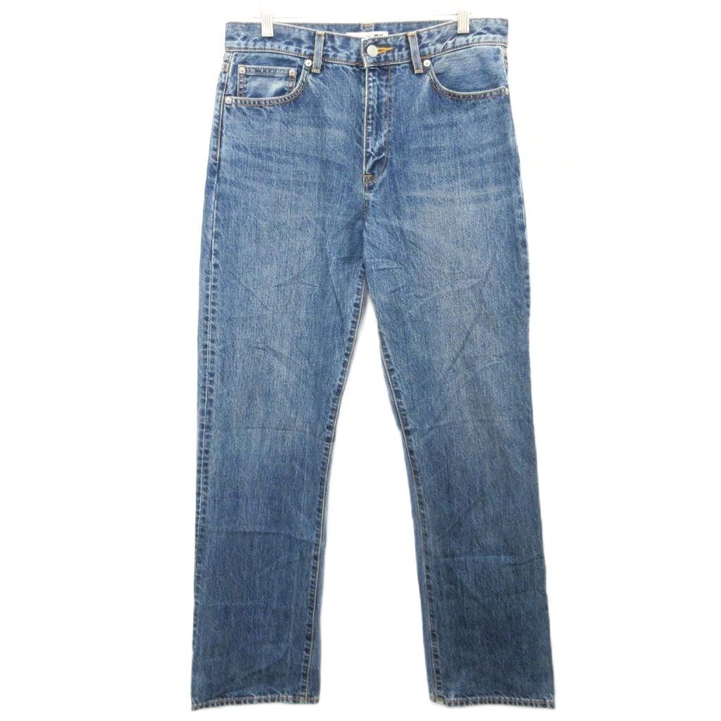 ユニクロ UNIQLO × J.W.ANDERSON J.W.アンダーソン コラボ デニムパンツ ジーンズ USED加工 ストレート 31 79cm インディゴブルー ■YHS8拍卖