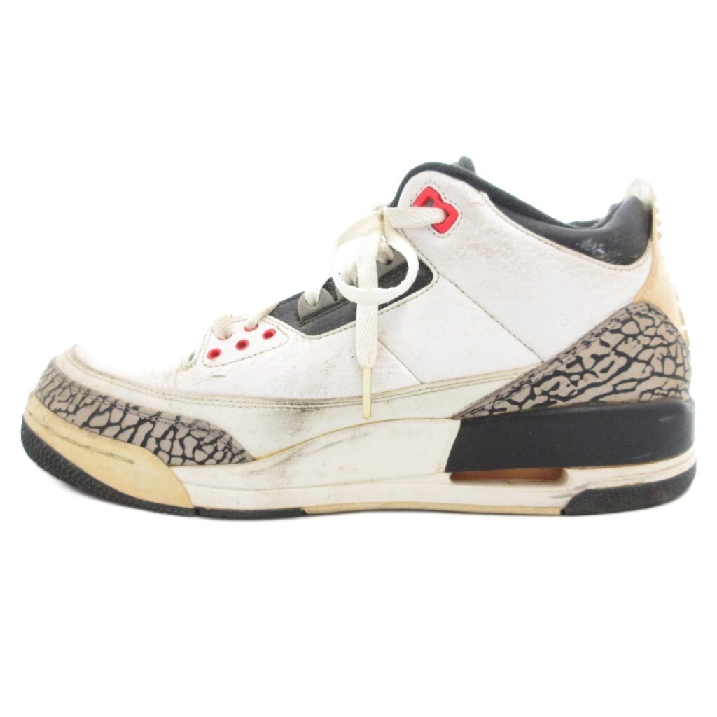 ナイキ NIKE エアジョーダン3 レトロ AIR JORDAN 3 RETRO ミドルカット スニーカー シューズ 136064-1233 27.5cm 白 ホワイト拍卖