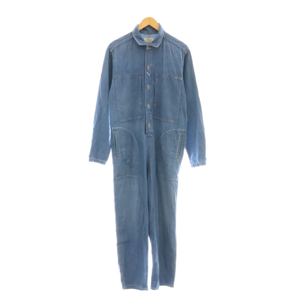 ジャーナルスタンダード レリューム JOURNAL STANDARD relume デニムワークオーバーオール ストレート F 青 ブルー拍卖