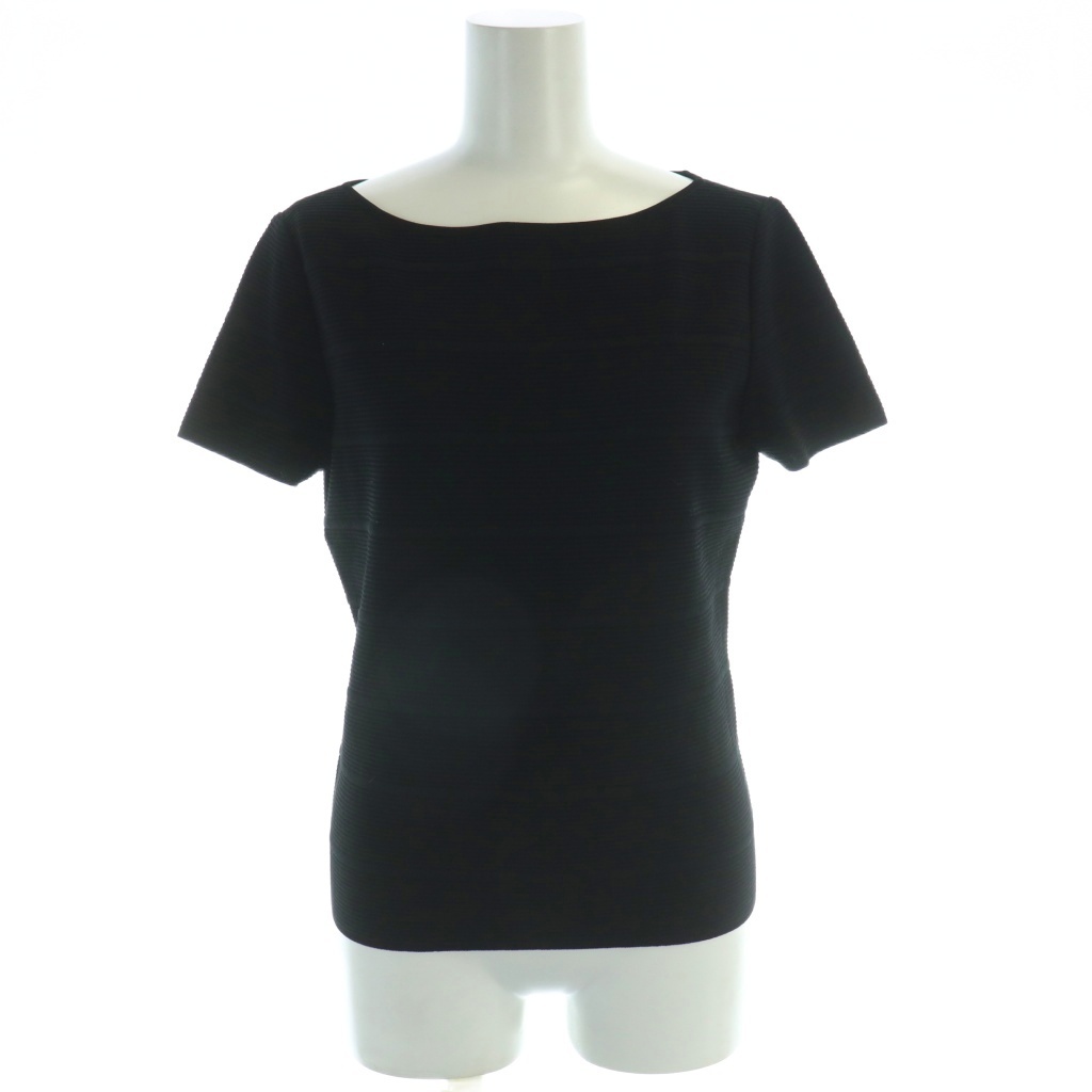 エポカ EPOCA カットソー Tシャツ 半袖 ボートネック 40 黒 ブラック M5N80-648-09 /HN ■JS レディース拍卖