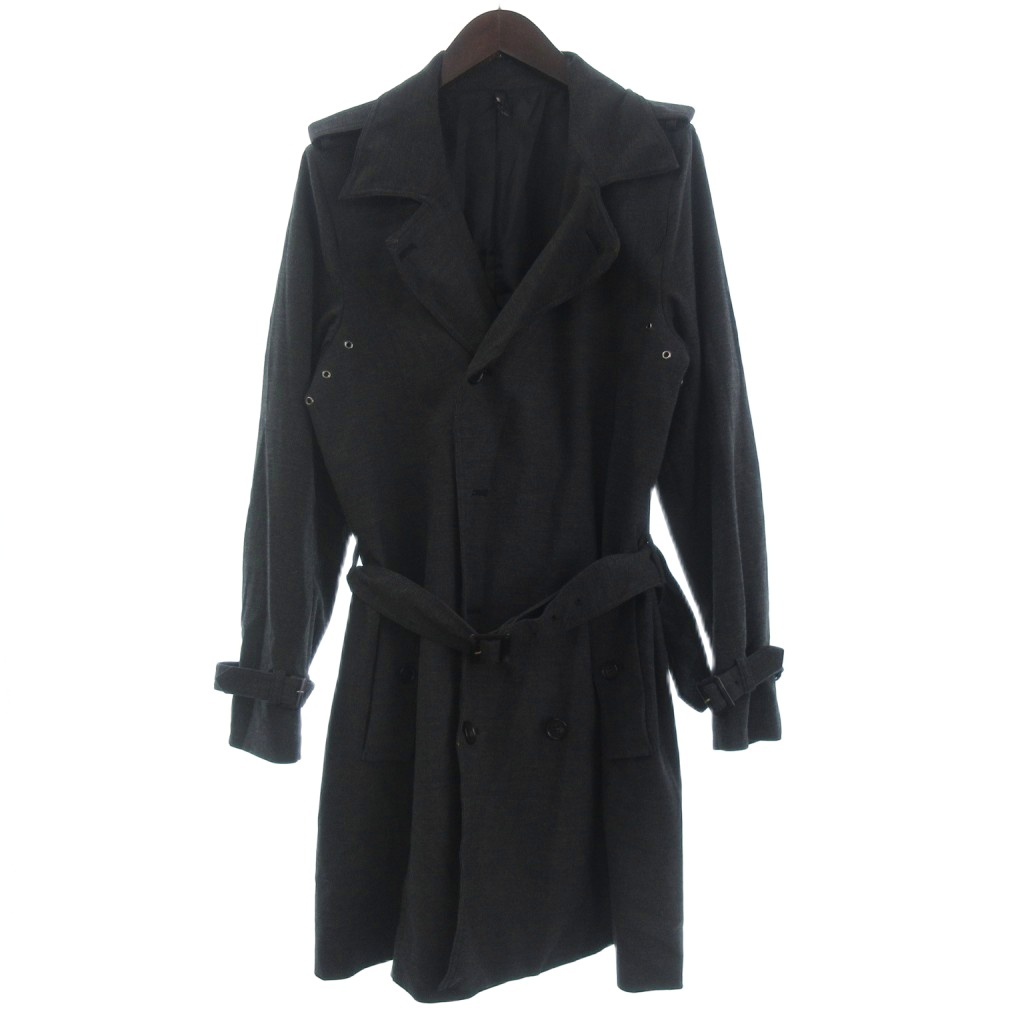 グラム glamb コート トレンチ ロング 長袖 4 チャコールグレー メンズ拍卖