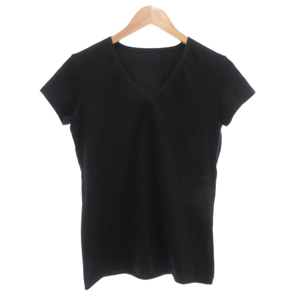BUI 半袖 Tシャツ カットソー 半袖 L 黒 ブラック Vネック B18SS-07PO /FF レディース拍卖