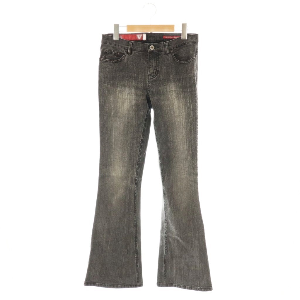 ゲス GUESS ジーンズ JEANS デニムパンツ ジーンズ フレア ジッパーフライ 29 グレー /DO ■GY53 レディース拍卖