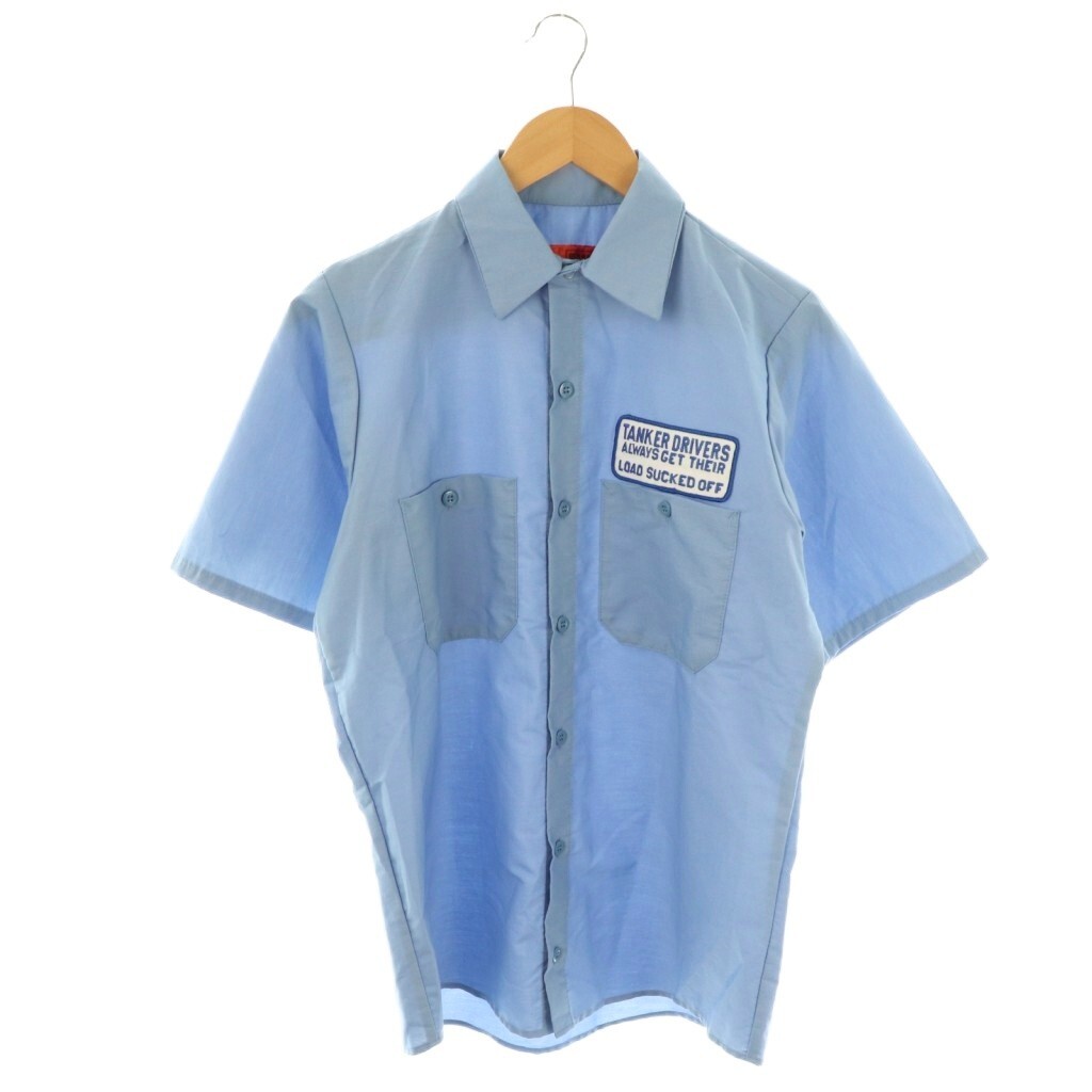レッドキャップ RED KAP ワークシャツ 半袖 ブルー /DO メンズ拍卖