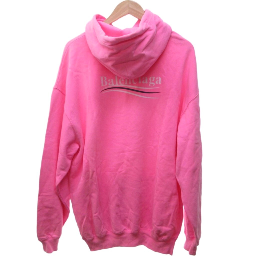 バレンシアガ BALENCIAGA キャンペーンロゴ プルオーバー パーカー フーディー 長袖 ピンク XS ■GY09拍卖