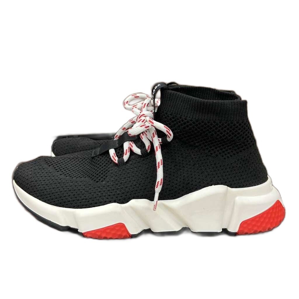 バレンシアガ BALENCIAGA スピードトレーナー レースアップ シューズ スニーカー 靴 24.5cm 黒 ブラック ☆AA★ レディース拍卖