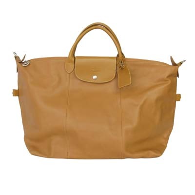 ロンシャン LONGCHAMP プリアージュ バッグ トート ボストン 大型 レザー ベージュ レディース拍卖