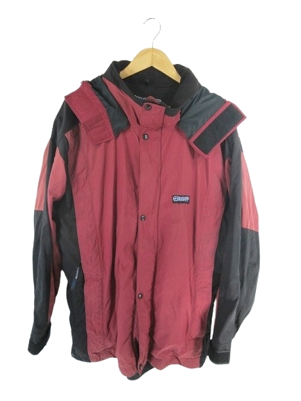 バンフデザインズ BANFF Designs マウンテンパーカー 2WAY ジャケット PROTEX ロゴ レッド ブラック QQQ メンズ拍卖
