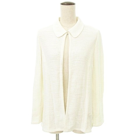 レリアン Leilian 美品 カーディガン ボレロ 羽織 ニット ワンサイズ 白 ホワイト ■YHS5拍卖