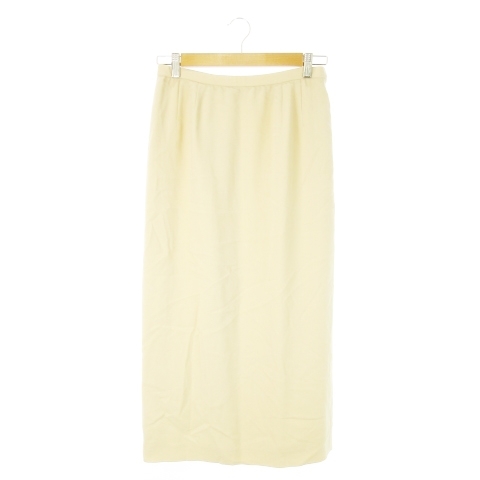 レリアン Leilian スカート タイト ミモレ ロング ウール バックスリット 11 ベージュ /CK17 レディース拍卖