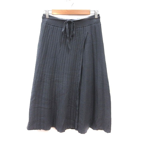 インデックス INDEX フレアスカート ロング ニット ウエストマーク L チャコールグレー /MS レディース拍卖