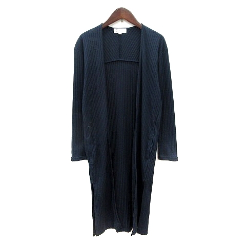 エムケー ミッシェルクラン MK MICHEL KLEIN カーディガン ニット ロング リブ 38 M 紺 ネイビー /MN レディース拍卖