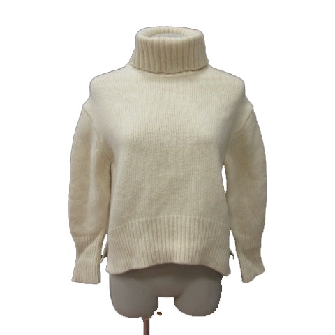 ロペ ROPE ニット セーター タートルネック ウール 長袖 38 白 アイボリー /MS レディース拍卖