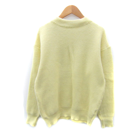 ジャーナルスタンダード レリューム JOURNAL STANDARD relume ニット セーター 長袖 オフネック 無地 F 黄 イエロー /SY43 レディース拍卖