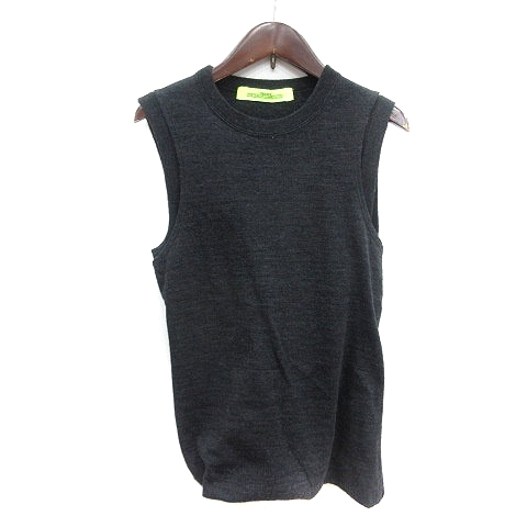 ズッカ zucca ニット カットソー ノースリーブ ウール M グレー /MN レディース拍卖