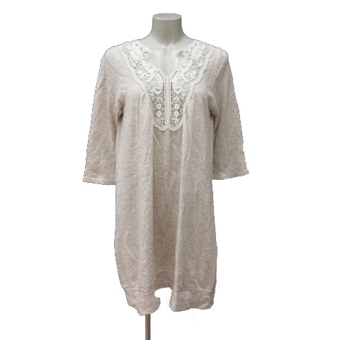 ジャーナルスタンダード JOURNAL STANDARD ワンピース ひざ丈 レース 七分袖 ライトベージュ /MS レディース拍卖