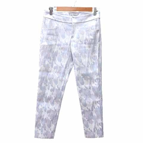 クレージュ courreges スラックスパンツ 迷彩柄 カモフラ 38 M 紫 ライトパープル /YK拍卖