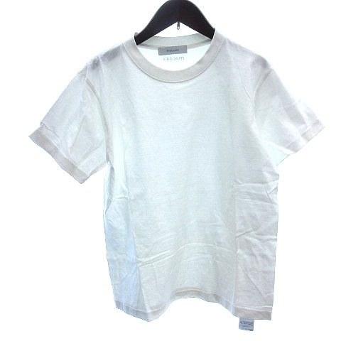 モコアズ MOCOA'S カットソー Tシャツ クルーネック 半袖 1 S 白 ホワイト /AU レディース拍卖