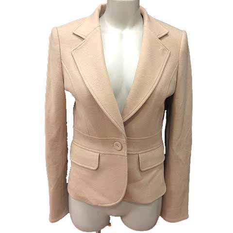 ミッシェルクラン MICHEL KLEIN テーラードジャケット 総裏地 ウール 38 M ベージュ /YK レディース拍卖