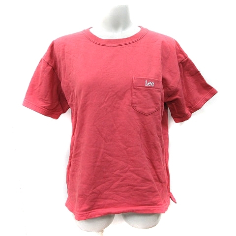 リー LEE トレーナー スウェット 半袖 刺繍 M 赤 レッド /YI レディース拍卖