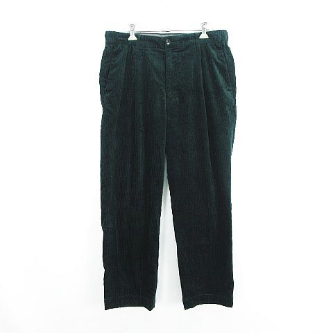 レイジブルー RAGEBLUE パンツ ボトムス テーパード コーデュロイ タック ストレッチ L ダークグリーン ※EKM メンズ拍卖