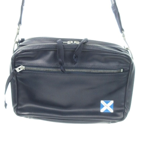 ラゲッジレーベル LUGGAGE LABEL 吉田カバン ショルダーバッグ レザー PVC ロゴ S 紺 ネイビー /MN11 ■GY18 メンズ拍卖