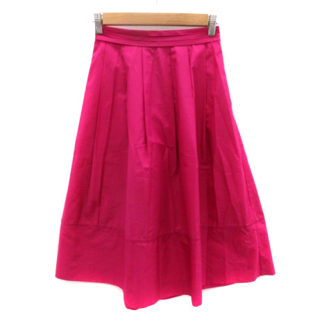 バビロン BABYLONE フレアスカート ミモレ丈 34 XS マゼンタ /HO5 レディース拍卖