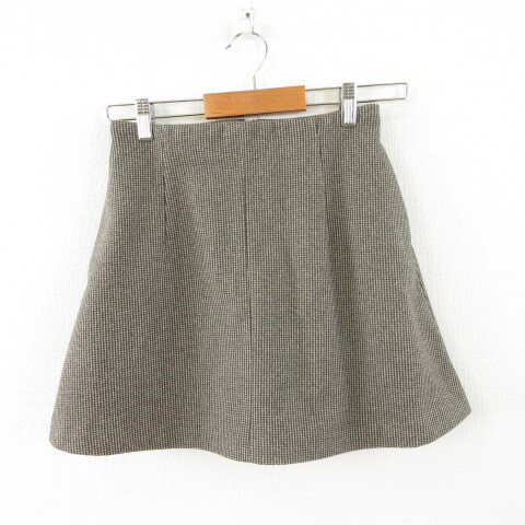 ファーストハンド Firsthand キュロット ミニ 総柄 茶 白 S *A480 レディース拍卖