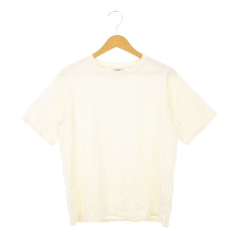 ジャーナルスタンダードレサージュ 半袖Tシャツ ラウンドネック 無地 シンプル コットン クリーム アイボリー /AH6 ■GY99拍卖